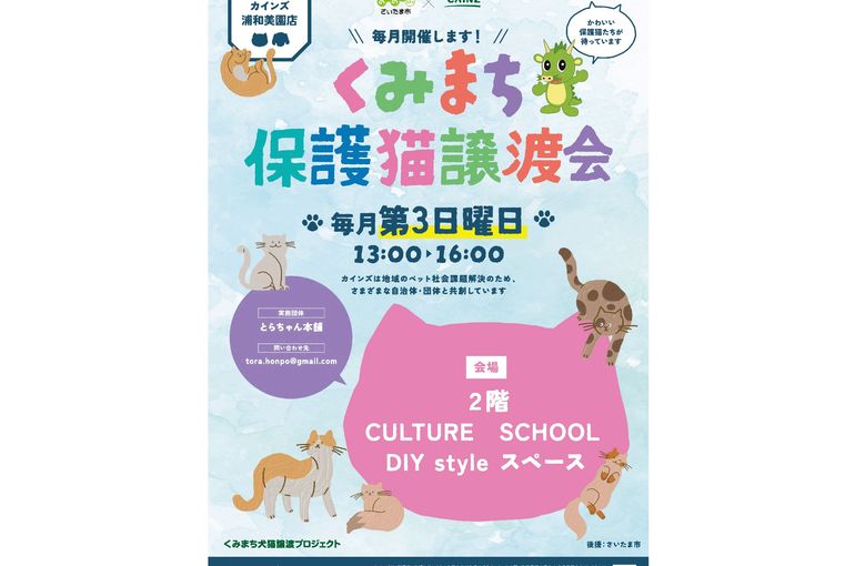 Cainz Kumimachi Shelter Cat Adoption Event